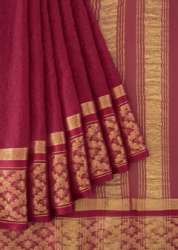 dark pink mysore chiffon saree