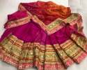 Designer half and half bandhani saree thumb 1