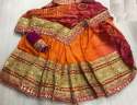 Designer half and half bandhani saree thumb 4