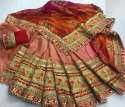 Designer half and half bandhani saree thumb 6