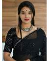 Georgette Black Saree thumb 1