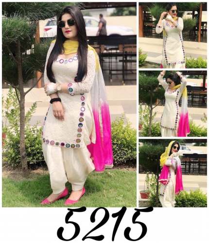 Gorgette embroidery dress material