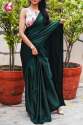 Plain silk saree thumb 3