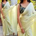 Plain silk saree thumb 8