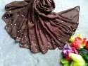 Pure Georgette moti work sarees  thumb 6