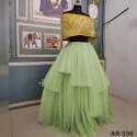 Ruffle lehenga with satin top thumb 2