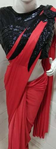Designer Sequence Crepe Saree