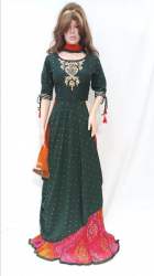 Fancy party wear Long Green Gown