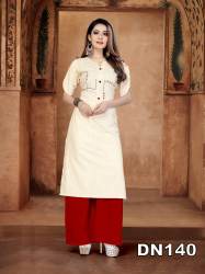Latest Designer Beige Khadi Kurti
