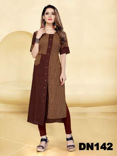 Latest Designer Brown Rayon Kurti