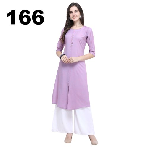 Rayon 2 Tone Slub kurti with palazzo set by Yogi Brothers