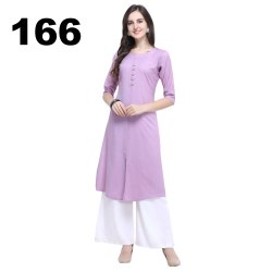 Rayon 2 Tone Slub kurti with palazzo set