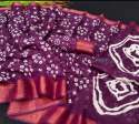 Cotton Bandhani Print Saree thumb 1