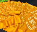 Cotton Bandhani Print Saree thumb 4