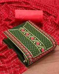 Cotton Embroidered Dress Material