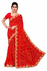 Designer Bandhej Gotta Pati saree in Surat 
