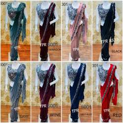 Designer Partywear Ruffel Saree