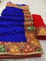 Fancy Bandhani Saree With Lace Border  thumb 3