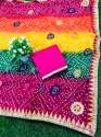 Georgette Gota Patti Bandhej Saree thumb 1