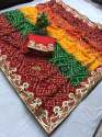 Stylish Multi Bandhej Gota Patti Saree thumb 1
