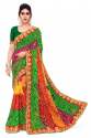 Stylish Multi Bandhej Gota Patti Saree thumb 3