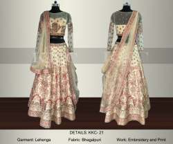 Designer wedding wear Bhagalpuri Lehenga