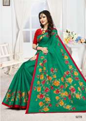 Green Cotton saree 9278