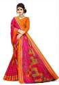 Pink Cotton Fancy Saree