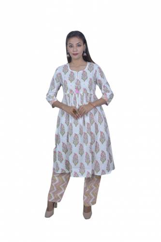 Anarkali Style Kurti with Pant by Nawaz Fashion Handicrafts