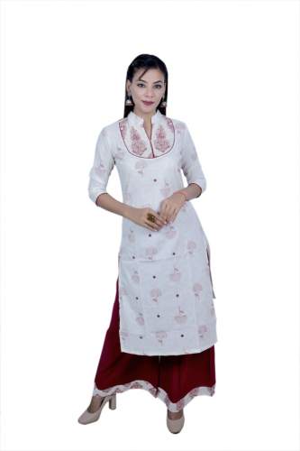 Fancy Cotton Kurti with Sharara  by Nawaz Fashion Handicrafts
