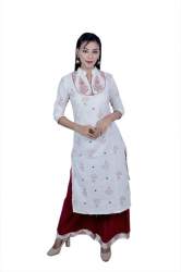 Fancy Cotton Kurti with Sharara 