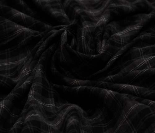 Blazer Black Check fabric by Ruby Fabrics Linings