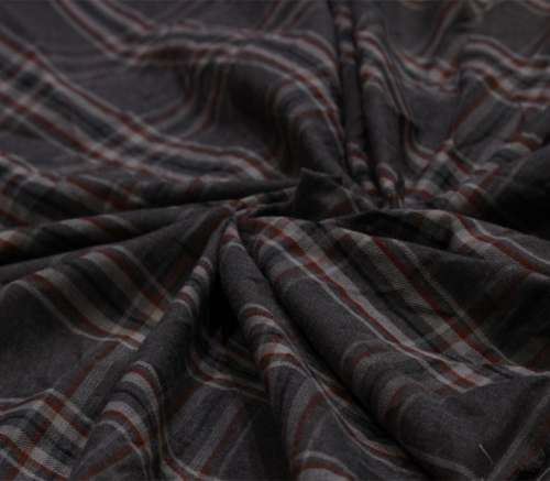 Blazer Brown Check fabric by Ruby Fabrics Linings