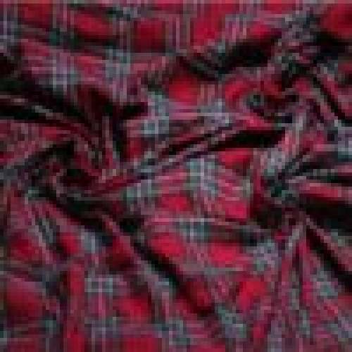 Unstitched Blazer Red Check fabric by Ruby Fabrics Linings