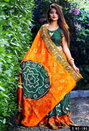 yellow bandhani saree by Great Vila