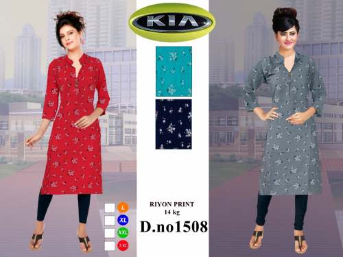 Rayon daily wear printed Kurti by Surbhi Selection