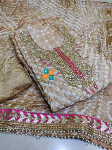 Wholesale bandhani dress clearance material online