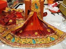  Marwadi Georgette Pila and Chunri stole 