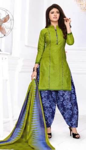 green dress material by Sona Print