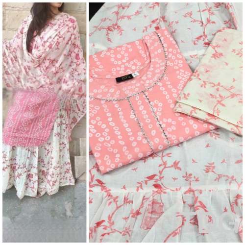 Bandhani kurti with palazzo
