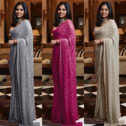 Code : FB L65, Georget saree with sequence work