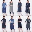 Denim kurti with embroidery work thumb 8