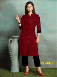 Plain kurti with button