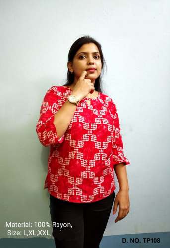 Cotton Printed Short Kurti