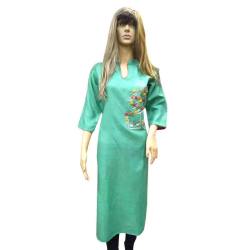 Embroidered Sea Green Kurti