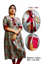 Fancy Cotton Printed Frock Kurti