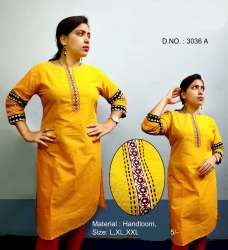 Fancy Handloom Cotton Kurti
