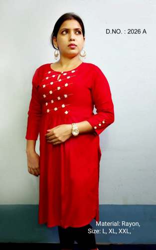 Fancy Rayon Long Kurti