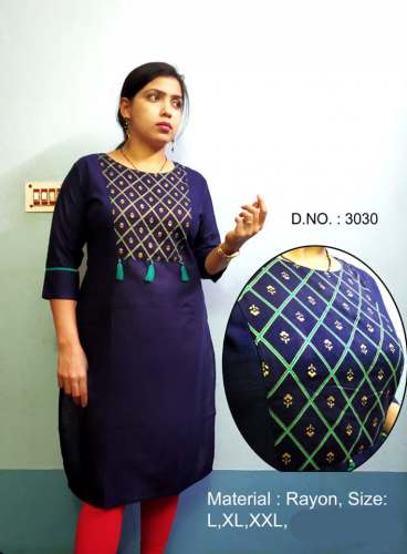 Heavy Rayon Ladies Kurti