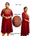 INDRANI Cotton Embroidery Umbrella Cut Women Kurti